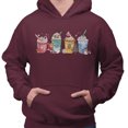 thumbnail image 2 of Holiday Drinks Christmas Hoodie Sweatshirt Unisex Large Maroon, 2 of 5