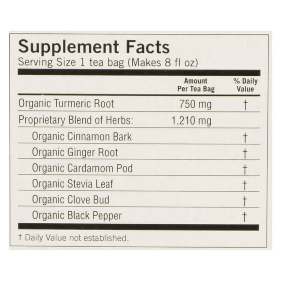 Yogi Thé - Biologique - Chai Curcuma au Miel - Lot de 6 - 16 Sachets