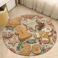 thumbnail image 6 of Christmas My Favorite Gingerbread Cookies Round Carpet Circle Rug Outdoor Patio Area Rug Washable Large Area Rugs Hallway Room Decor Fitness Mats, 6 of 8