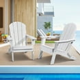 VEVOR Set of 2 Adirondack Chairs, AllWeather Folding Plastic Chairs