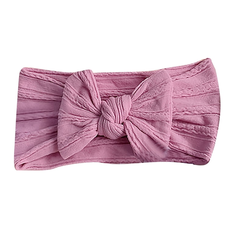 Cinaci 9 Pack Soft Velvet Stretch Headbands With Big Bows - Hair Accessories For Baby Girls, Toddlers (Assorted Colors)