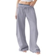 thumbnail image 2 of YOZGXEG Wide Leg Pants Women Women Wide Leg Interior Baggy Casual Barrel Elastic Waist Athletic Sweatpants Gray S-3Xl, 2 of 7
