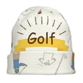 thumbnail image 7 of Rocae Golf Icons And Golfer for Beanies Hats for Men Women Warm Chunky Knit Hats Winter Adult Milk Silk Knitted Beanie, 7 of 7