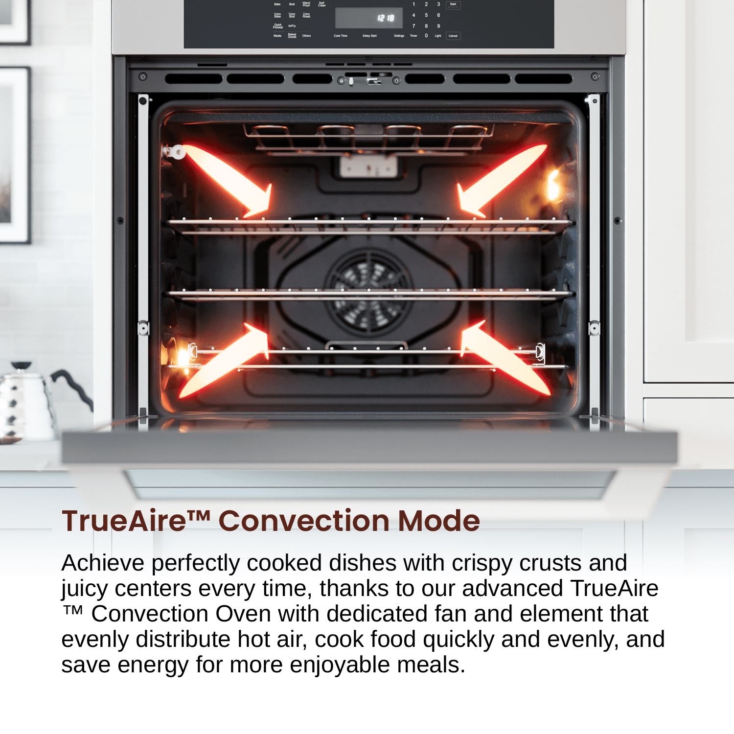 Rangaire RWOD301GS 30" Glass Touch Double Wall Oven - Stainless Steel, Electric Oven, True Convection, Self Cleaning, Easy Reach Racks