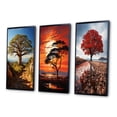 thumbnail image 3 of Designart "Baobab Tree Charm II" Floral & Botanical Framed Wall Art Set Of 3 - Green Tree Baobab Frame Gallery Set For Office Decor, 3 of 6