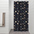 thumbnail image 2 of Dark Blue Sun Moon Cloud Star Pattern Shower Curtain 36"x72" ,Bathroom Decorative Shower Curtains Set with 12 Hooks,Modern Waterproof Washable Shower Curtain, 2 of 6