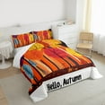 thumbnail image 3 of Feelyou Hallo Autumn 01, Cartoon Fall Tree Twin Comforter Sets, Modern Minimalism Reversible Bedding Set, Lightweight Room Decor,2 Pieces, 3 of 8