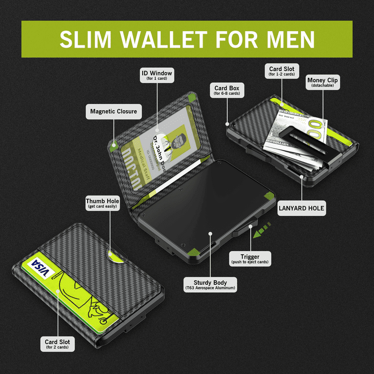 VGUCKI Compact Pop-Up Wallet, RFID Blocking Aluminum photo 5