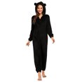 thumbnail image 2 of Women Winter Plush Romper Pajamas Long Sleeve Zipper Hooded Thick Warm Jumpsuit, 2 of 7