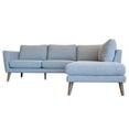 thumbnail image 3 of Mid-Century Modern Paisley Light Gray Sectional Sofa (Right Chaise), 3 of 8