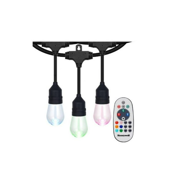 Outdoor Indoor 48 Ft Plug In Edison Bulb Color Changing Led String Lights With Remote Control Com Outdoor Indoor 48 Ft Plug In Edison, Outdoor Colored Lights With Remote