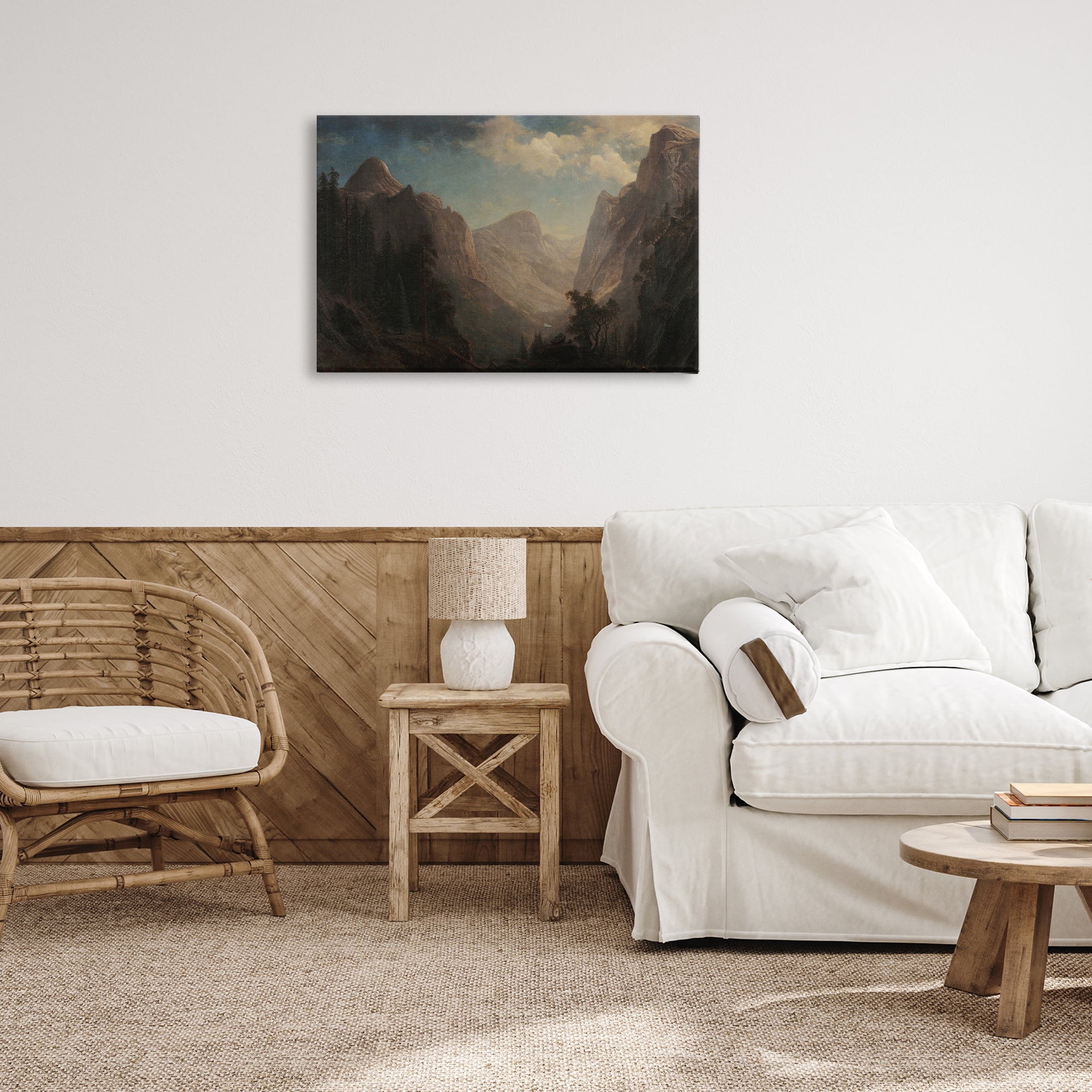 Stupell Industries Classic Bierstadt Valley Landscape Landscape & Nature Painting Wrapped Canvas Art Print Wall Art, 30 x 20