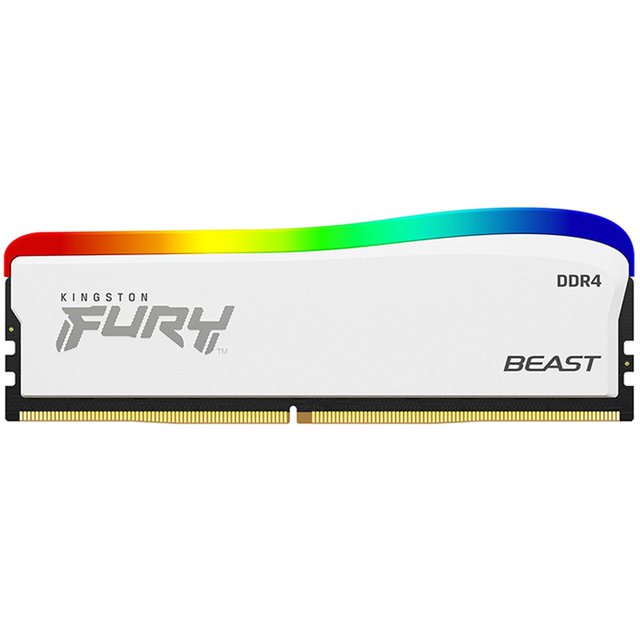 Memoria RAM DDR4 8GB 3200Mhz KINGSTON FURY BEAST RGB Blanco 1X8Gb Kingston KF432C16BWA/8