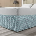 thumbnail image 1 of Abstract Bed Skirt, Pastel Colored Design Geometric Motifs from Rounded and Squared Elements, Elastic Bedskirt Dust Ruffle Wrap Around for Bedding Decor, 4 Sizes, Lilac and Blue Grey, by Ambesonne, 1 of 2