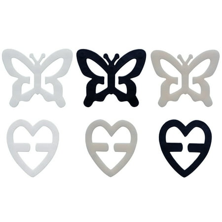 

HOMEMAXS 60pcs Non-slip Bra Buckle Heart Shape Shoulder Belt Buckle Invisible Fasteners Underwear Buckle Bra Buckle for Women Girls
