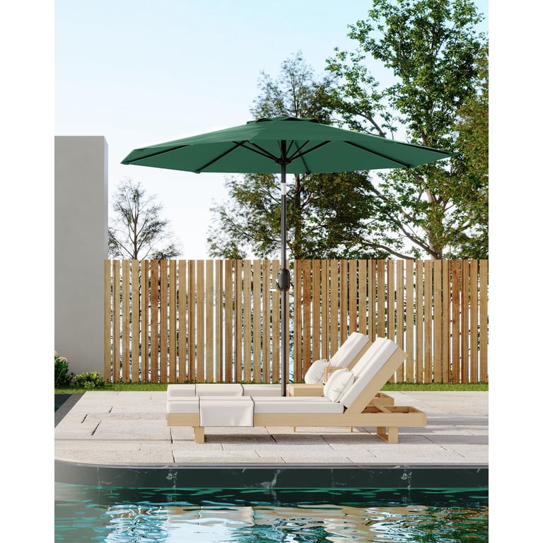 easy up patio umbrella MASTERCANOPY 7.5FT 6Ribs with 32 Solar LED Lights, Outdoor Market Umbrella with Tilt & Crank, UV Protection & Fade Resistant Fabric, Set-Up for Garden, Deck, Pool (Red) inch tables Palma Easy Touch Opening Umbrella