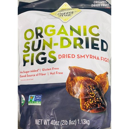 USDA Organic Sun-Dried Smyrna Figs 40 oz Bag 2.5 Lbs