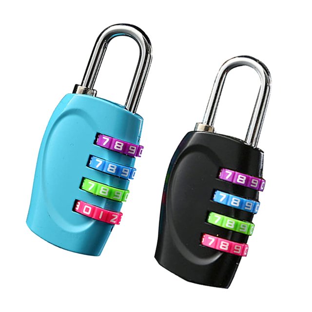 2 Pcs 4 Digit Padlocks Resettable Combo Locks Weatherproof Combination Padlocks for Gym School Locker Outdoor