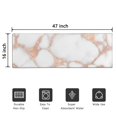 thumbnail image 5 of White Rose Gold Marble Door Rugs,Washable Non Slip Door Mats Indoor,Decorative Door Mats,Entry Mat Indoor for Entrance,Bedroom,Kitchen,Bathroom,16"x47", 5 of 6