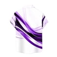 thumbnail image 4 of Men's Lightweight Short Sleeve Button-Down Shirt with Turn-Down Collar, Flowing Casual Print Top for Summer Outdoor Wear, 4 of 4