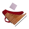 thumbnail image 4 of ZheElen 15 Pipe Pan Flutes Musical Woodwind Instrument Beginners Kids Adults Musicians Learning 1 Soft Bag For Easy Carrying, 4 of 6