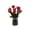 Red, variant on Dademeo Hand Blown Glass Flower Ornament, Artificial Glazed Rose Bouquet, Tabletop Centerpiece for Living Room Bedroom Wedding Anniversary Gift Home Decor