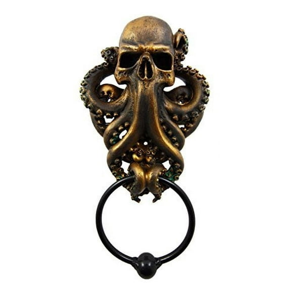 Bermuda Triangle Nautical Octopus Kraken Ghost Of Cthulhu Door Knocker Figurine