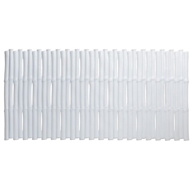Royal Bath Bamboo Look Vinyl Bath Tub Mat, Size 16 X 32 In White
