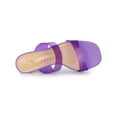 thumbnail image 5 of BLISSFUL STEP Women's Sandals Block Heels Clear Colorful Straps Slides Sandals, 5 of 8