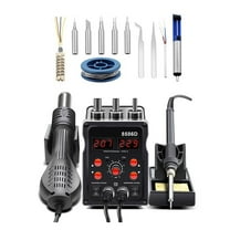 8586 Soldering Station Portable Digital Hot Air Gun BGA Rework Solder Station Hot Air Blower Heat Gun Desoldering Tool ,High Temperature Resistant
