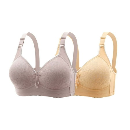 Clearance!Uooqdmx Bras for Women Push Up Bra Bras Full Coverage Underwire Bras Plus Size Bra without Everyday Bra Women s Lingerie  Sleep & Lounge Dark Gray(2PC) E
