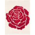 thumbnail image 1 of Safavieh Cambridge Collection CAM782I Handmade Moroccan Geometric Ivory and Red Premium Wool Area Rug (6' x 9'), 1 of 10