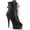 Black PU/Black Matte, variant on Women's Pleaser Delight 1033 Peep Toe Lace Up Ankle Boot