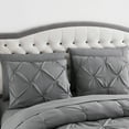 thumbnail image 2 of Sweet Home Collection 8-Piece Pintuck Bed In A Bag Luxury Soft Bedding Set, King, Gray, 2 of 5