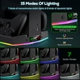 thumbnail image 7 of Cooling Stand&Charging Station for Xbox Series S with RGB Light Strip,Dual Charger of Controllers and Cooler Fan for XSS Console Accessories with 2*1400mAH Rechargeable Battery Pack, Headphone Hook, 7 of 7