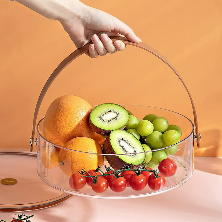 Divided Serving Tray with Lid and Handle Snackle Box Charcuterie Container  Portable Snack Platters Clear Organizer for Candy, Fruits, Nuts, Snacks,  for Parties, Entertaining, Picnic (Transparent) 