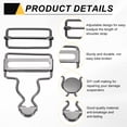 thumbnail image 3 of Uxcell 8 Set Metal Overalls Buckles, 1-3/8" Overall Suspender Clips, Adjustable Buckle Replacement with Sliders and Buttons for Bib Trousers Jeans Suspender, Dim Gray, 3 of 6