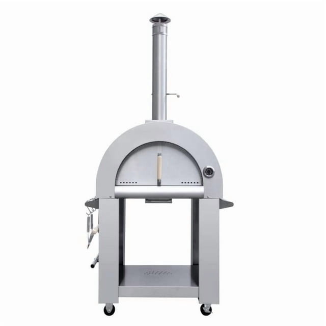 Crown Four à Pizza Extérieur en Acier Inoxydable au Bois, Accessoires Inclus / HPO01RS