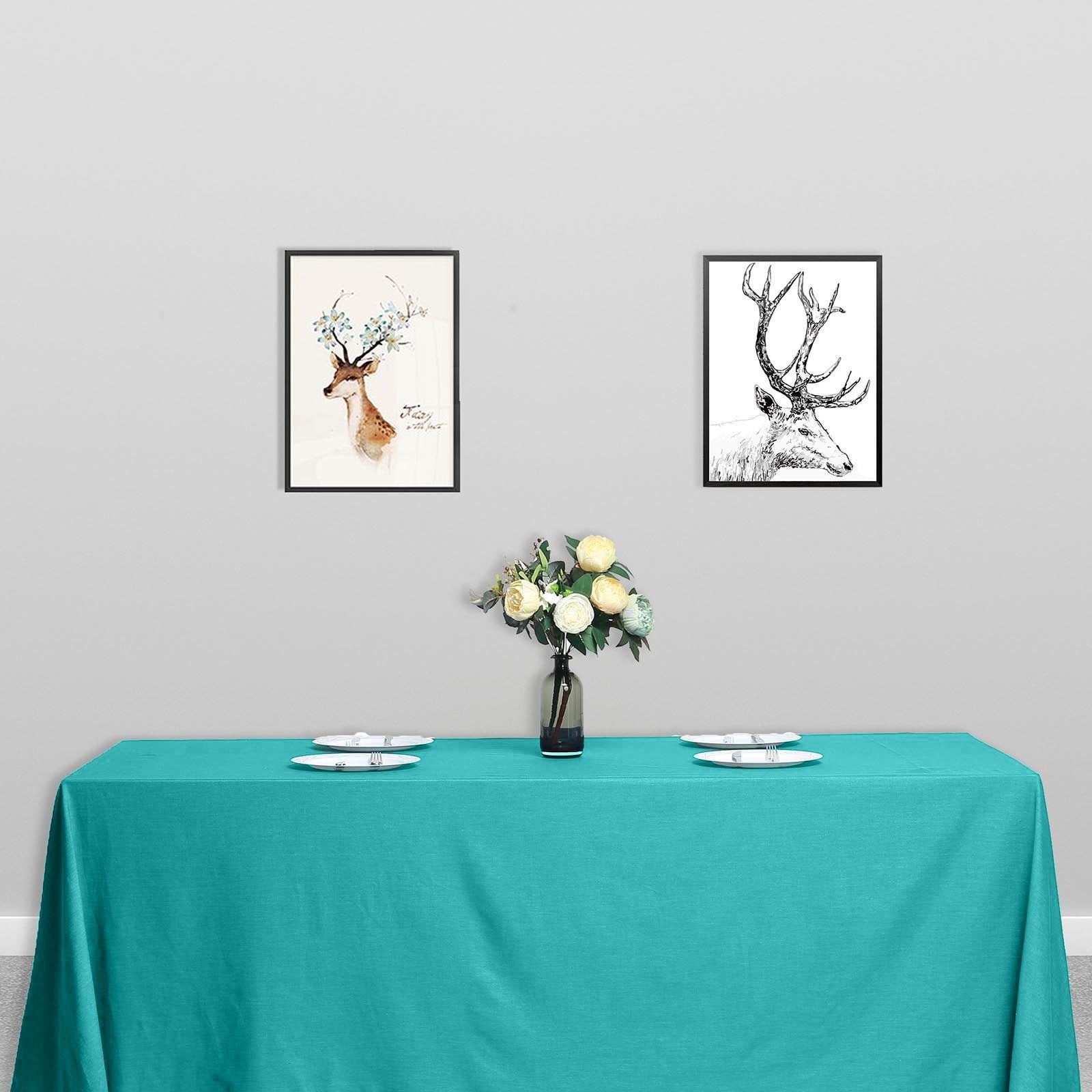 Efavormart 5PCS 90x132" TURQUOISE Wholesale Rectangle Polyester