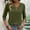 Army Green, variant on Sakmal Green Womens Shirts Plus Size Dressy Casual Tops 3/4 Sleeve Scoop Neck Solid Tops for Women