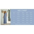thumbnail image 3 of JWD Women Summer Round Neck Casual Loose Split Wrinkle-Free Long Maxi Vacation Dress with Pockets Denim Blue L, 3 of 10