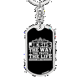 thumbnail image 5 of Jesus The Way John 14:6 Stainless Steel or 18k Gold Premium Swivel Dog Tag Keychain, 5 of 10