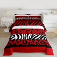 thumbnail image 2 of Feelyou Leopard Print Teen Twin Comforter Sets, Zebra Cheetah Wildlife Bedding Set, 2pcs, 2 of 8