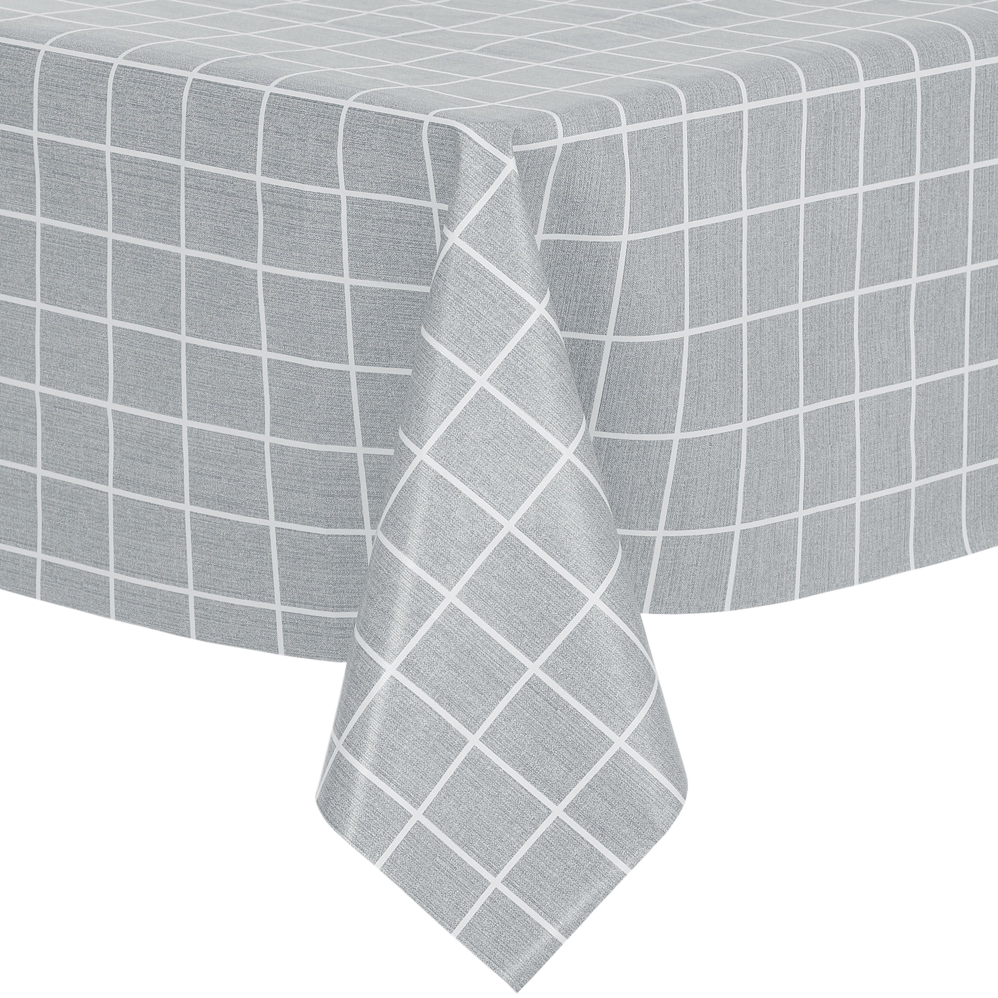 Unique Bargains 1 Pack Rectangle Tablecloth, Waterproof Polyvinyl chloride Table Cover Light Grey 55x55inch