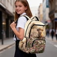 thumbnail image 6 of FKELYI 17 Inch School Bookbag for Kids Backpack with Multi-Pockets Highland Cow Flower Print Primary Schoolbag for Boys Girls Casual Daypack Lightweight Rucksack Travel Bags, 6 of 7
