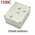 thumbnail image 1 of Chendee Effect Aluminum Box Metal Electric Case Instrument Silver Enclosure Project Box,1590C（120X94.5X50Mm）, 1 of 9