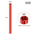 thumbnail image 2 of Uxcell Round Aluminium Standoff Column Spacer,Standoffs Round Spacers M3x75mm,for RC Airplane,CNC,Red,Pack of 5, 2 of 5