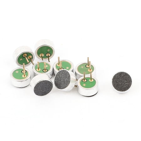 Unique Bargains 10pcs 6mm x 2.7mm Through Hole Electret Microphone Condenser Pickup
