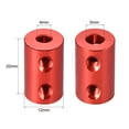 thumbnail image 3 of Shaft Coupling 4mm to 5mm Bore L20xD12 Robot Motor Wheel Rigid Flexible Coupler Connector Red 2 PCS, 3 of 3
