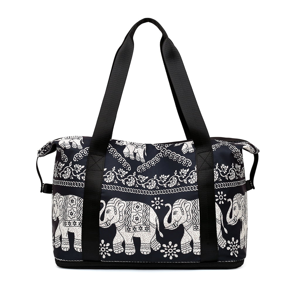 Travel Luggage Duffle Bag Lightweight Portable Handbag Amazing Elephant Painting Large Capacity Waterproof Foldable Storage Tote 